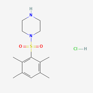 molecular formula C14H23ClN2O2S B1416714 1-[(2,3,5,6-Tetramethylphenyl)sulfonyl]piperazine hydrochloride CAS No. 1170478-53-1