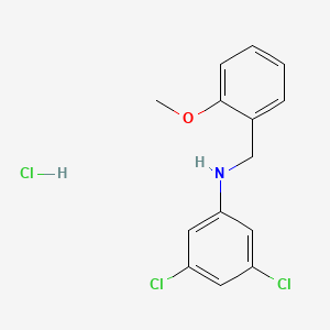 3,5-dichloro-N-[(2-methoxyphenyl)methyl]aniline hydrochloride