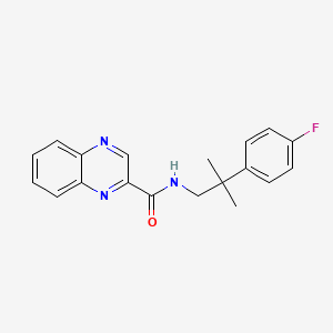 molecular formula C19H18FN3O B14167203 N-[2-(4-Fluorophenyl)-2-methylpropyl]quinoxaline-2-carboxamide CAS No. 923599-97-7