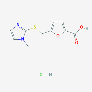 5-{[(1-methyl-1H-imidazol-2-yl)sulfanyl]methyl}furan-2-carboxylic acid hydrochloride