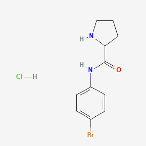 molecular formula C11H14BrClN2O B1416723 N-(4-bromophenyl)pyrrolidine-2-carboxamide hydrochloride CAS No. 1078162-91-0