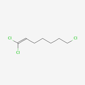 molecular formula C7H11Cl3 B14167235 1,1,7-Trichloro-1-heptene CAS No. 3993-94-0