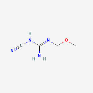 molecular formula C4H8N4O B14167257 N-Cyano-N'-(methoxymethyl)guanidine CAS No. 22914-30-3