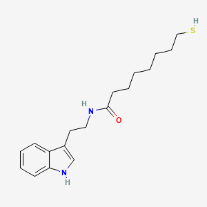 molecular formula C18H26N2OS B14167271 N-[2-(1H-indol-3-yl)ethyl]-8-sulfanyloctanamide CAS No. 929293-01-6