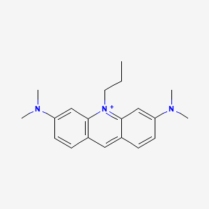 molecular formula C20H26N3+ B14167294 Acridinium, 3,6-bis(dimethylamino)-10-propyl- CAS No. 36366-90-2