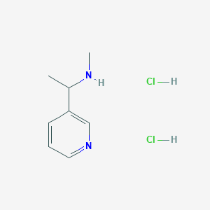 molecular formula C8H14Cl2N2 B1416731 Methyl[1-(pyridin-3-yl)ethyl]amine dihydrochloride CAS No. 1171321-50-8