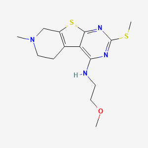 molecular formula C14H20N4OS2 B14167330 N-(2-methoxyethyl)-7-methyl-2-methylsulfanyl-6,8-dihydro-5H-pyrido[4,5]thieno[1,2-c]pyrimidin-4-amine CAS No. 848064-05-1
