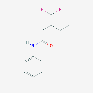 molecular formula C12H13F2NO B14167375 3-(Difluoromethylidene)-N-phenylpentanamide CAS No. 926935-51-5