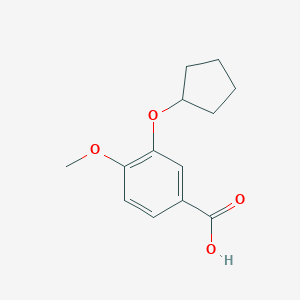 molecular formula C13H16O4 B141674 3-(Cyclopentyloxy)-4-methoxybenzoic acid CAS No. 144036-17-9