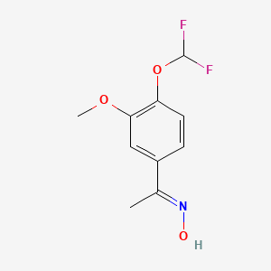 N-{1-[4-(difluoromethoxy)-3-methoxyphenyl]ethylidene}hydroxylamine