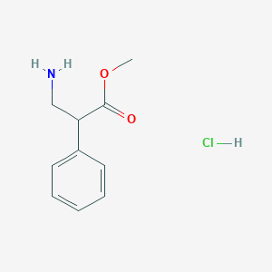 molecular formula C10H14ClNO2 B1416742 Methyl 3-amino-2-phenylpropanoate hydrochloride CAS No. 91012-17-8