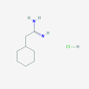 molecular formula C8H17ClN2 B1416744 2-Cyclohexylethanimidamide hydrochloride CAS No. 816469-55-3