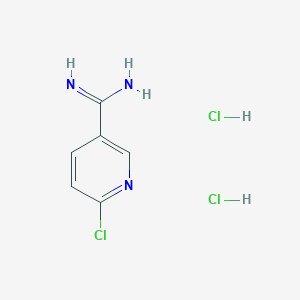 molecular formula C6H8Cl3N3 B1416745 6-Chloronicotinimidamide dihydrochloride CAS No. 1198283-62-3