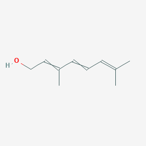 molecular formula C10H16O B14167467 2,4,6-Octatrien-1-ol, 3,7-dimethyl-, (E,E)- CAS No. 89155-85-1