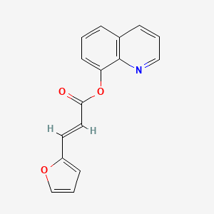 molecular formula C16H11NO3 B14167472 quinolin-8-yl (E)-3-(furan-2-yl)prop-2-enoate CAS No. 334501-57-4