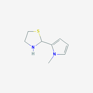 molecular formula C8H12N2S B1416748 Thiazolidine, 2-(1-methyl-1H-pyrrol-2-yl)- CAS No. 51859-79-1