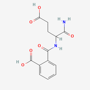 molecular formula C13H14N2O6 B14167486 N-(1-Carbamoyl-3-carboxypropyl)phthalamic acid CAS No. 2820-44-2