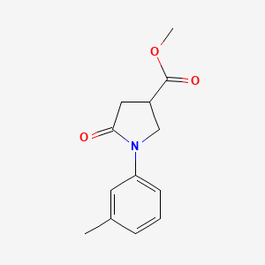 molecular formula C13H15NO3 B1416749 Methyl 1-(3-methylphenyl)-2-pyrrolidinone-4-carboxylate CAS No. 1071346-78-5