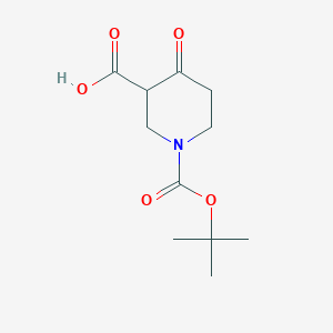 molecular formula C11H17NO5 B1416755 1-(Tert-butoxycarbonyl)-4-oxopiperidine-3-carboxylic acid CAS No. 885274-97-5