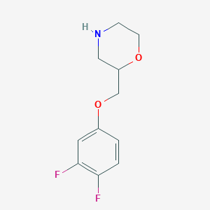 molecular formula C11H13F2NO2 B1416757 2-(3,4-Difluorophenoxymethyl)morpholine CAS No. 1171773-00-4