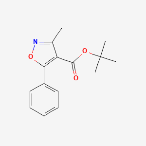 molecular formula C15H17NO3 B14167571 tert-Butyl 3-methyl-5-phenyl-1,2-oxazole-4-carboxylate CAS No. 927178-21-0