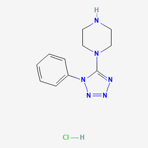 molecular formula C11H15ClN6 B1416758 1-(1-phenyl-1H-tetrazol-5-yl)piperazine hydrochloride 