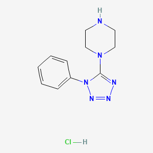 molecular formula C11H15ClN6 B1416758 1-(1-phenyl-1H-tetrazol-5-yl)piperazine hydrochloride CAS No. 1171471-37-6