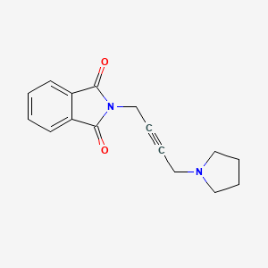 molecular formula C16H16N2O2 B14167587 Phthalimide, N-(4-(1-pyrrolidinyl)-2-butynyl)- CAS No. 3921-97-9