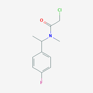 molecular formula C11H13ClFNO B1416765 2-chloro-N-[1-(4-fluorophenyl)ethyl]-N-methylacetamide CAS No. 941226-37-5