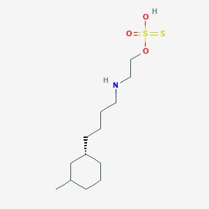 molecular formula C13H27NO3S2 B14167678 S-2-((4-(3-Methylcyclohexyl)butyl)amino)ethyl thiosulfate CAS No. 21209-04-1