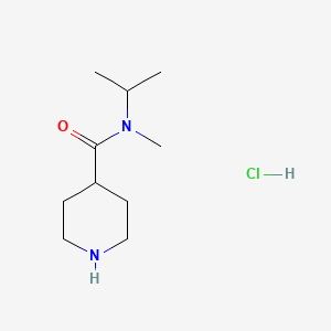 molecular formula C10H21ClN2O B1416768 N-methyl-N-(propan-2-yl)piperidine-4-carboxamide hydrochloride CAS No. 1173047-58-9