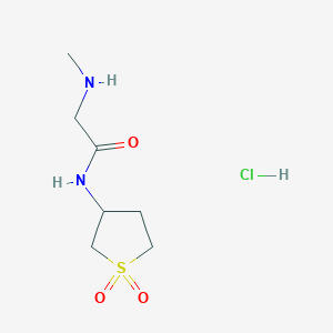 molecular formula C7H15ClN2O3S B1416770 N-(1,1-dioxidotetrahydrothien-3-yl)-2-(methylamino)acetamide hydrochloride CAS No. 1170006-49-1