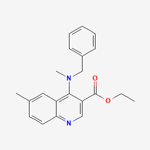 molecular formula C21H22N2O2 B14167707 Ethyl 4-[benzyl(methyl)amino]-6-methylquinoline-3-carboxylate CAS No. 440090-76-6