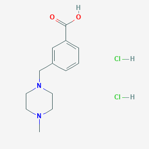 molecular formula C13H20Cl2N2O2 B1416772 3-[(4-甲基哌嗪-1-基)甲基]苯甲酸二盐酸盐 CAS No. 1181458-11-6