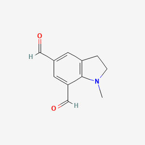 molecular formula C11H11NO2 B14167738 5,7-Indolinedicarboxaldehyde, 1-methyl- CAS No. 92287-89-3