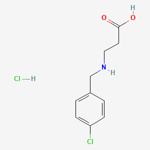 molecular formula C10H13Cl2NO2 B1416776 3-{[(4-Chlorophenyl)methyl]amino}propanoic acid hydrochloride CAS No. 1172479-10-5