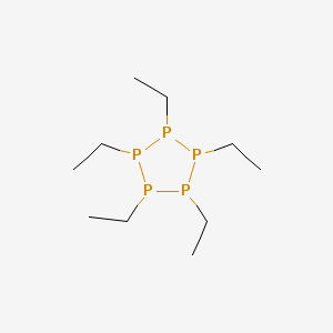 molecular formula C10H25P5 B14167778 Pentaphospholane, pentaethyl- CAS No. 4141-67-7