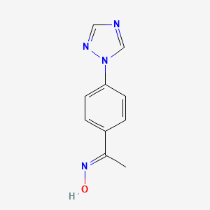 molecular formula C10H10N4O B1416778 N-{1-[4-(1H-1,2,4-triazol-1-yl)phenyl]ethylidene}hydroxylamine CAS No. 941400-50-6