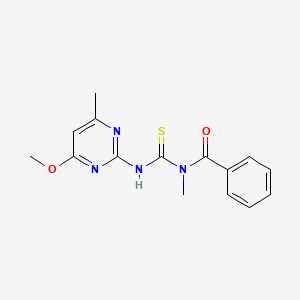 molecular formula C15H16N4O2S B14167786 N-[(4-methoxy-6-methylpyrimidin-2-yl)carbamothioyl]-N-methylbenzamide CAS No. 487030-09-1