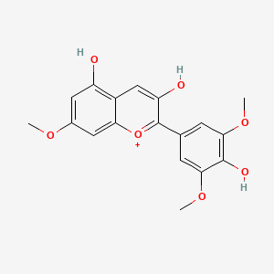 molecular formula C18H17O7+ B14167803 Hirsutidin CAS No. 151776-57-7