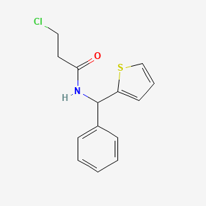 molecular formula C14H14ClNOS B1416782 3-chloro-N-[phenyl(thiophen-2-yl)methyl]propanamide CAS No. 1050883-84-5
