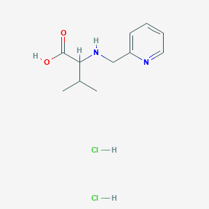 molecular formula C11H18Cl2N2O2 B1416784 3-Methyl-2-[(pyridin-2-ylmethyl)amino]butanoic acid dihydrochloride CAS No. 1396965-89-1