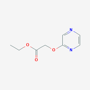 molecular formula C8H10N2O3 B14167860 Acetic acid, (pyrazinyloxy)-, ethyl ester CAS No. 396097-56-6