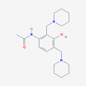 molecular formula C20H31N3O2 B14167865 N-{3-Hydroxy-2,4-bis[(piperidin-1-yl)methyl]phenyl}acetamide CAS No. 929638-35-7