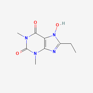 molecular formula C9H12N4O3 B14167867 Theophylline, 8-ethyl-7-hydroxy- CAS No. 4227-23-0
