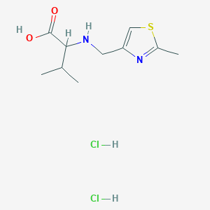 molecular formula C10H18Cl2N2O2S B1416787 3-甲基-2-{[(2-甲基-1,3-噻唑-4-基)甲基]氨基}丁酸二盐酸盐 CAS No. 1396967-32-0