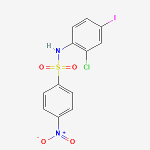 molecular formula C12H8ClIN2O4S B14167921 N-(2-chloro-4-iodophenyl)-4-nitrobenzenesulfonamide 
