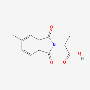 molecular formula C12H11NO4 B1416796 2-(5-methyl-1,3-dioxo-1,3-dihydro-2H-isoindol-2-yl)propanoic acid CAS No. 1087784-06-2