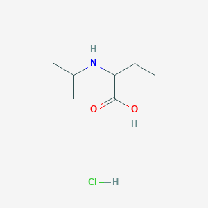 molecular formula C8H18ClNO2 B1416797 3-Methyl-2-[(propan-2-yl)amino]butanoic acid hydrochloride CAS No. 1396964-87-6
