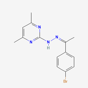 molecular formula C14H15BrN4 B14168013 N-[1-(4-Bromo-phenyl)-ethylidene]-N'-(4,6-dimethyl-pyrimidin-2-yl)-hydrazine 